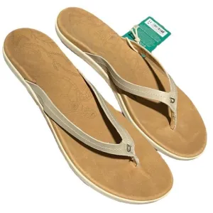 Olukai Honu Women's Size 11 Tapa/Goldensand Flip Flop Comfort Sandals New Turtle