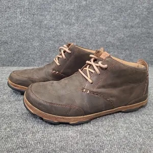OluKai Kamuela Chukka Brown Leather Boots Mens US 10/ EU 43 Casual Lace Up Ankle
