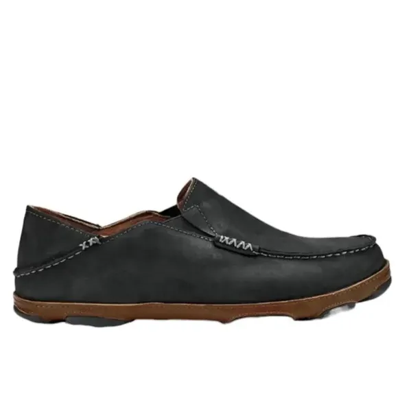 OLUKAI leather loafers size 9.5 black