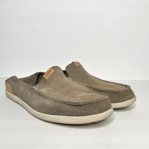 Olukai Nalukai Kala Slip On Men’s Size 12 Gray Loafers Leather