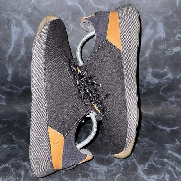 Olukai Nanea LI Black Low Top Casual Comfort Sneakers Canvas Mens Size 9