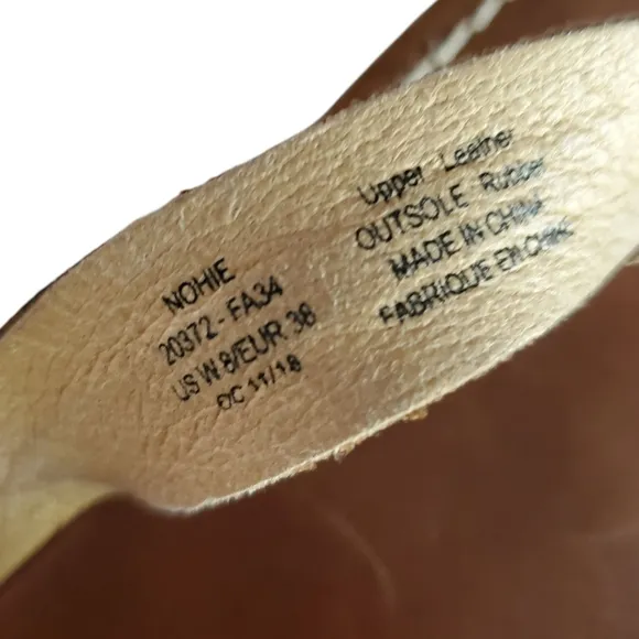 OLUKAI Nohie Gold | Tan Leather Knotted Thong Strappy Flip-Flop Sandals Size 8