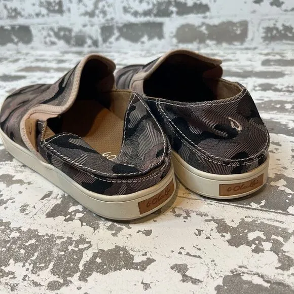 Olukai | pink camo slip on loafers