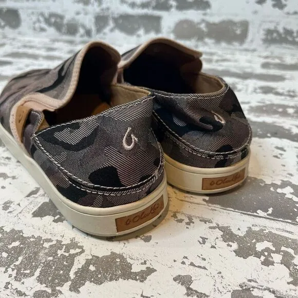 Olukai | pink camo slip on loafers