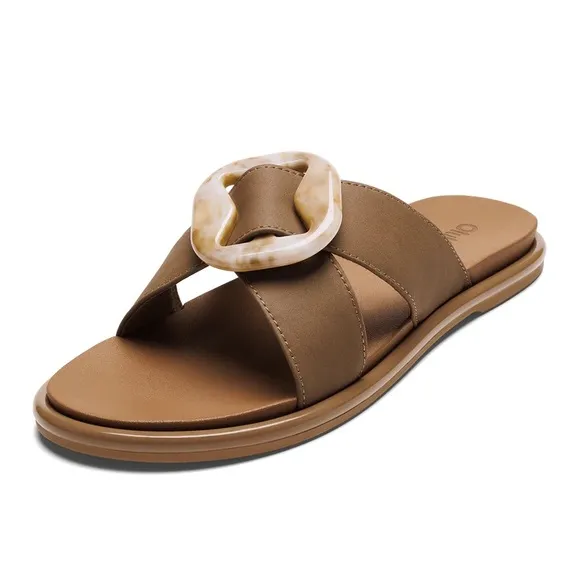OluKai Tan Sandals Minimalist Design Casual Comfort
