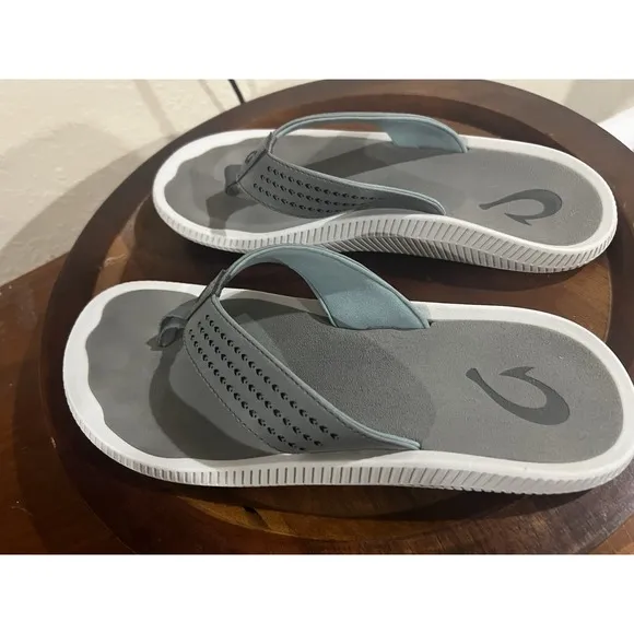 Olukai Ulele Sandals Flip Flops Comfort Thong Beach Mens 11 M Vacation Resort