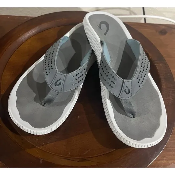 Olukai Ulele Sandals Flip Flops Comfort Thong Beach Mens 11 M Vacation Resort