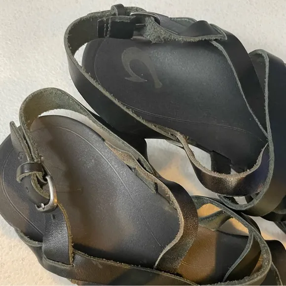 Olukai Women's Awe Awe Sandals Size 7 Strappy Leather