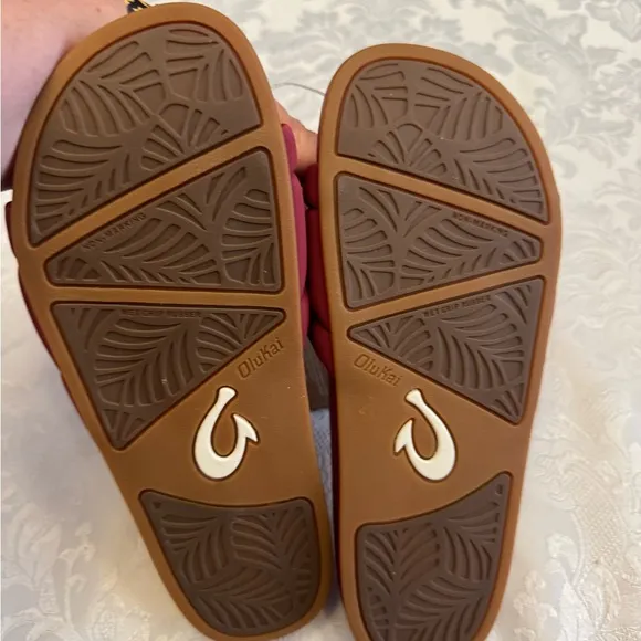Olukai Women’s Size 6‎ Sunbeam Slide Sandals Shoe Loganberry Beach Comfort New