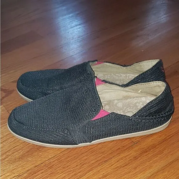 Olukai Waialua Gray Mesh Loafers
