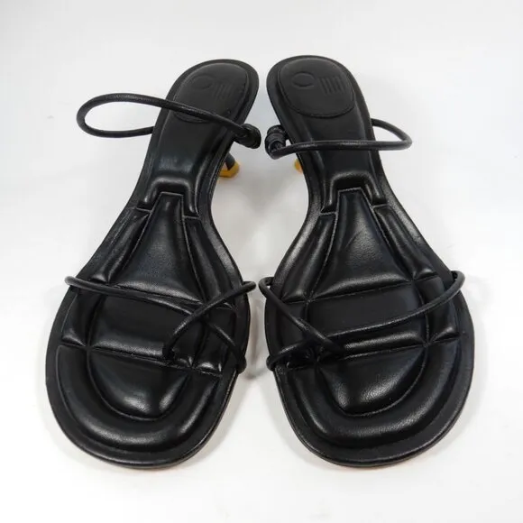 ONCEPT Sydney Kitten Heel Sandals Size 9 Black Toe Loop NEW $300