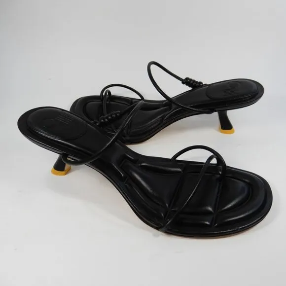 ONCEPT Sydney Kitten Heel Sandals Size 9 Black Toe Loop NEW $300