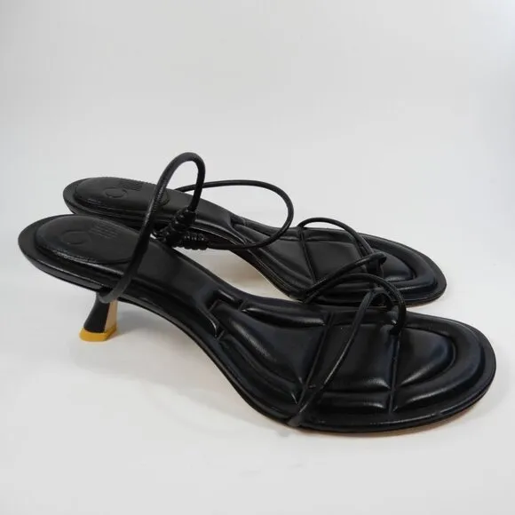 ONCEPT Sydney Kitten Heel Sandals Size 9 Black Toe Loop NEW $300