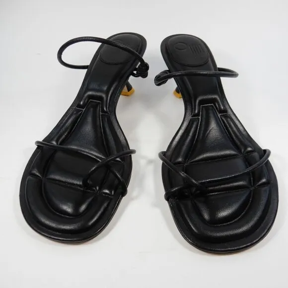 ONCEPT Sydney Kitten Heel Sandals Size 9 Black Toe Loop NEW $300