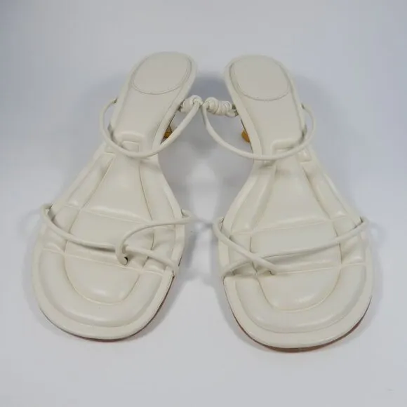 ONCEPT Sydney Kitten Heel Sandals Size 9 Ivory White NEW $300