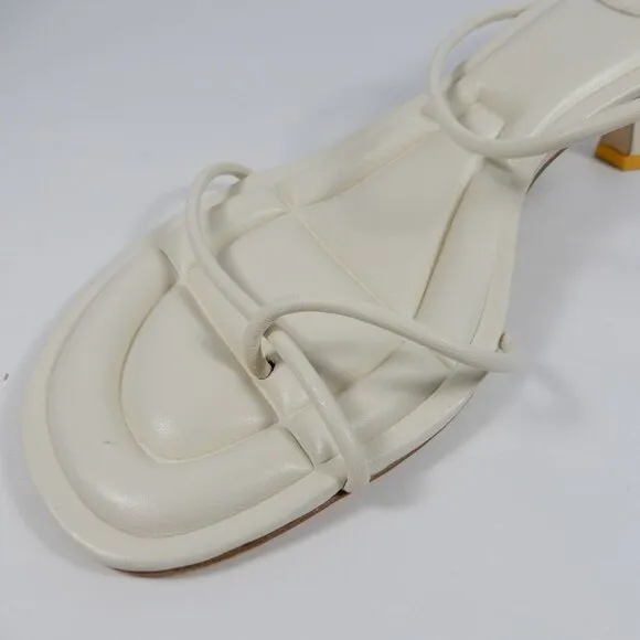 ONCEPT Sydney Kitten Heel Sandals Size 9 Ivory White NEW $300