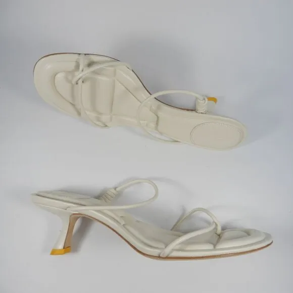 ONCEPT Sydney Kitten Heel Sandals Size 9 Ivory White NEW $300