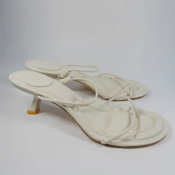 ONCEPT Sydney Kitten Heel Sandals Size 9 Ivory White NEW $300