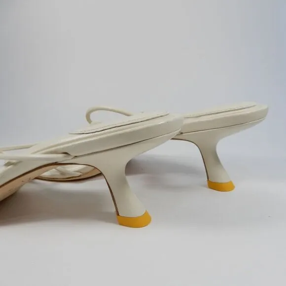 ONCEPT Sydney Kitten Heel Sandals Size 9 Ivory White NEW $300