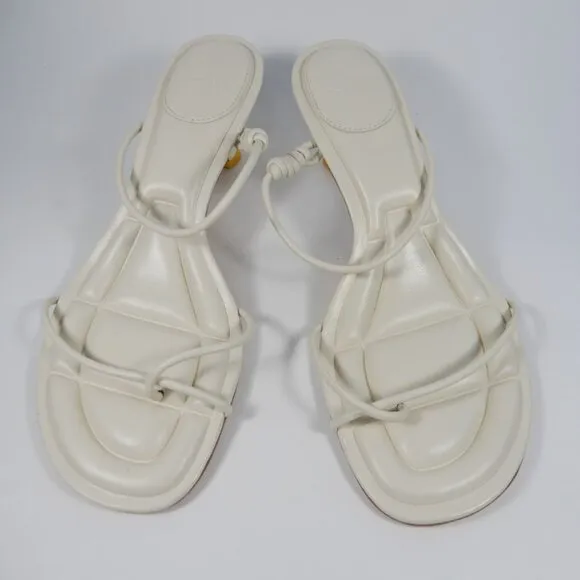 ONCEPT Sydney Kitten Heel Sandals Size 9 Ivory White NEW $300