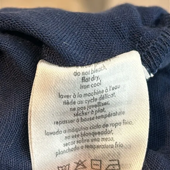 Onia Woman’s Navy Air Linen Wide Leg Drawstring Trousers Size LARGE