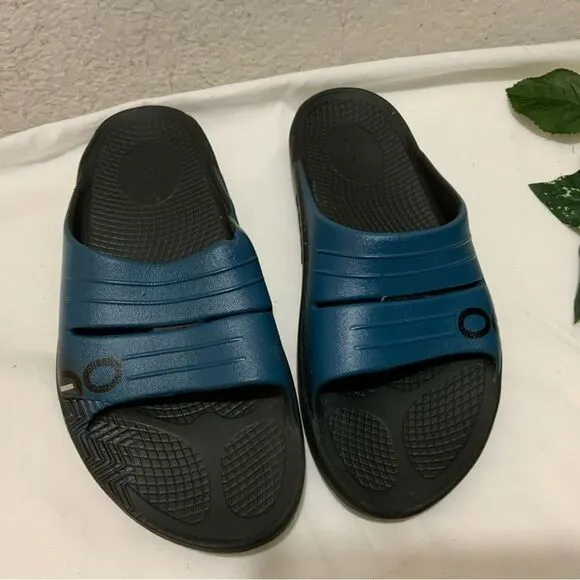 Oofos Ooahh Slide Sandals Womens Size 6 Black Recovery Comfort Sandals Mens 4