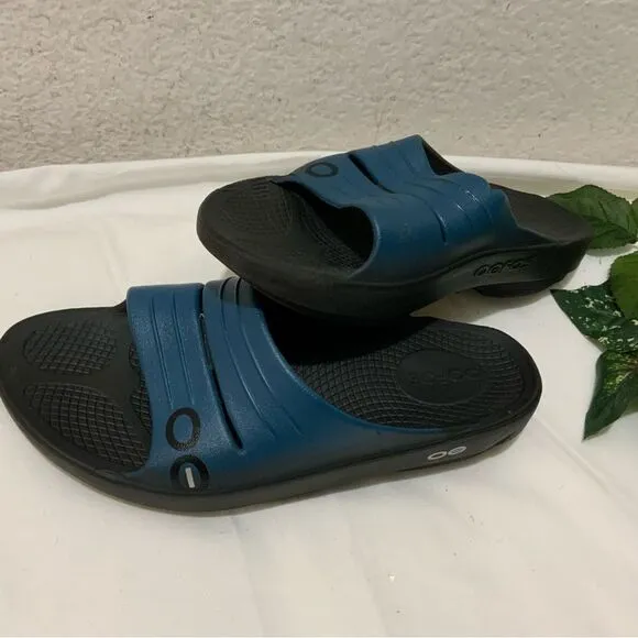 Oofos Ooahh Slide Sandals Womens Size 6 Black Recovery Comfort Sandals Mens 4