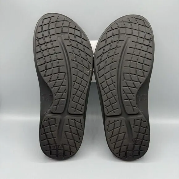 Oofos OOriginal Mens Size 12 Black Thong Wedge Comfort Sandals