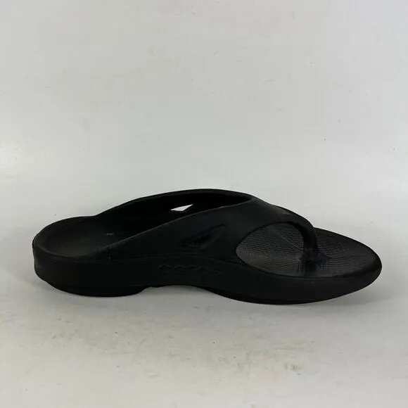 Oofos ooriginal sport mens size 9 black comfort classic sandals flip flops thong
