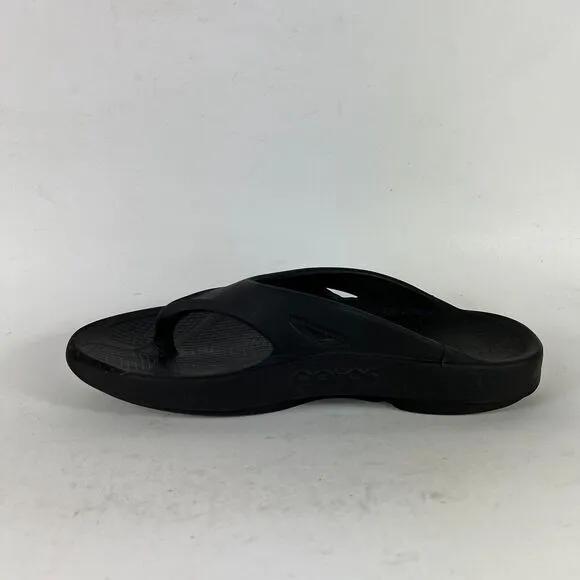 Oofos ooriginal sport mens size 9 black comfort classic sandals flip flops thong