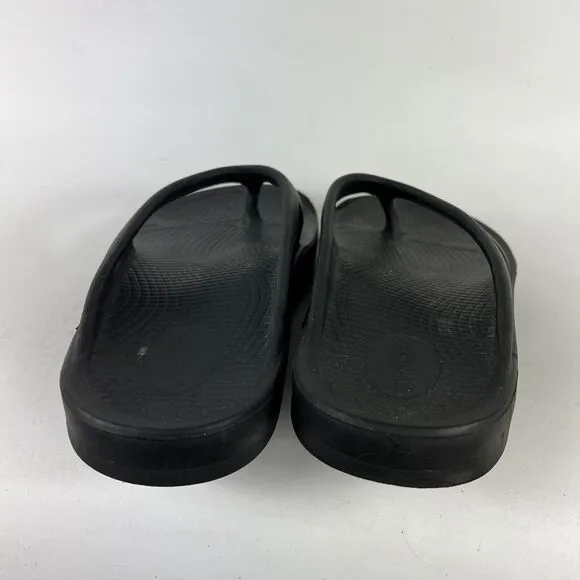 Oofos ooriginal sport mens size 9 black comfort classic sandals flip flops thong