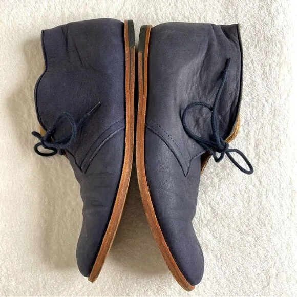 Opening Ceremony M1 Desert Chukka Boots Leather Ankle Lace Blue Size 8.5/42