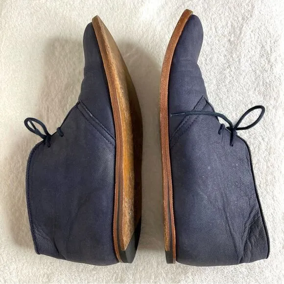 Opening Ceremony M1 Desert Chukka Boots Leather Ankle Lace Blue Size 8.5/42