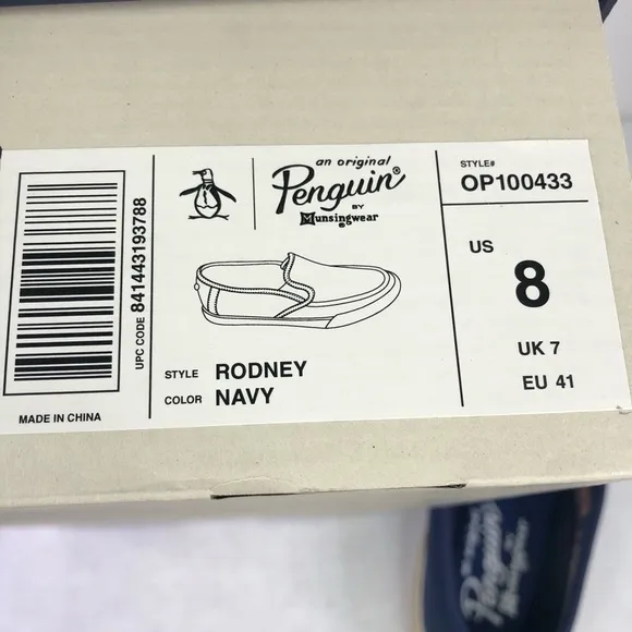 ORIGINAL Penguin Rodney Navy Slip On Loafers