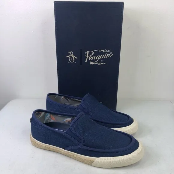 ORIGINAL Penguin Rodney Navy Slip On Loafers