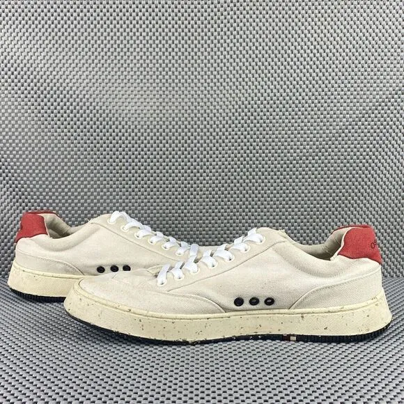 Osklen Ag Canvas Sneakers Mens Size 7.5 Beige Low Top Lace Up