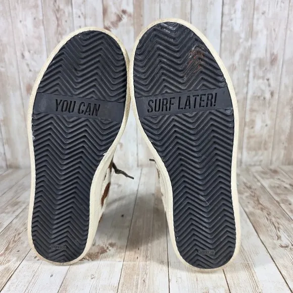 P448 Calf hair Sneakers‎ Glitter Accent Fashion Sneakers Size 37