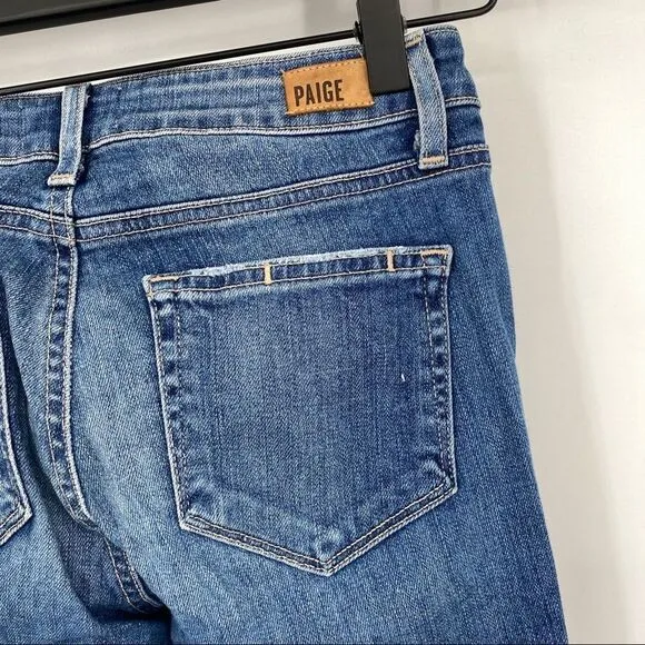 Paige Verdugo Ultra Skinny Destroyed Jeans Blue