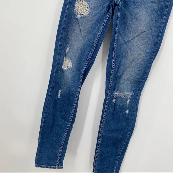 Paige Verdugo Ultra Skinny Destroyed Jeans Blue