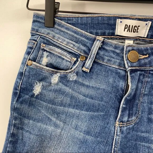 Paige Verdugo Ultra Skinny Destroyed Jeans Blue