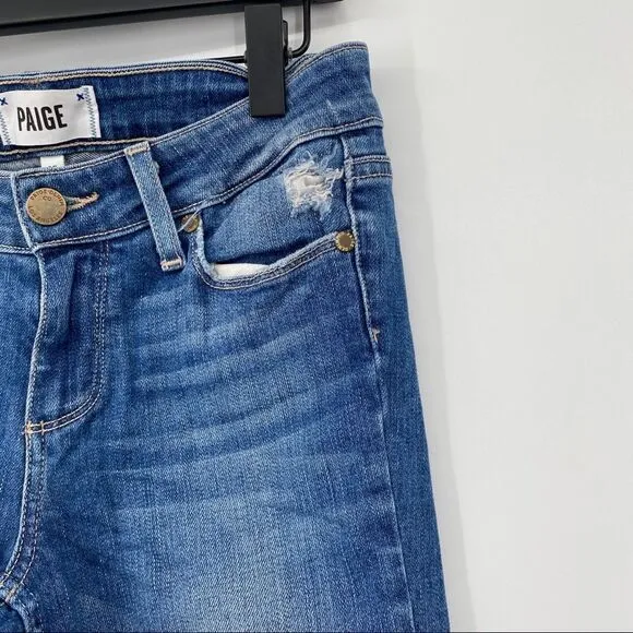 Paige Verdugo Ultra Skinny Destroyed Jeans Blue