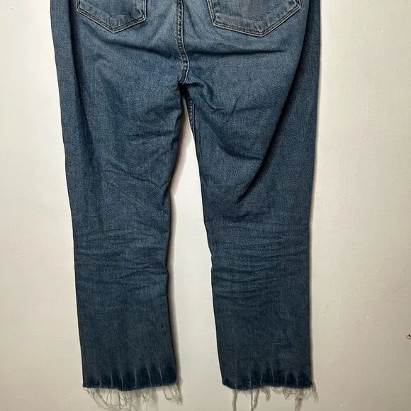 Paige Colette Crop Flare Jeans Womens Size 30 Stretch High-Rise Crossley Wetern