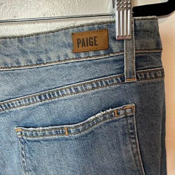 Paige Colette Crop Flare Jeans Womens Size 30 Stretch High-Rise Crossley Wetern