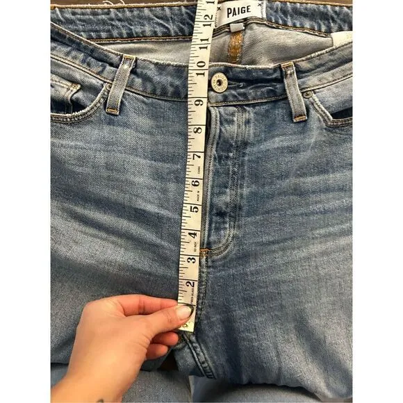 Paige Colette Crop Flare Jeans Womens Size 30 Stretch High-Rise Crossley Wetern