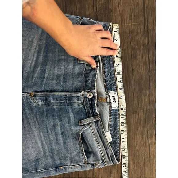Paige Colette Crop Flare Jeans Womens Size 30 Stretch High-Rise Crossley Wetern