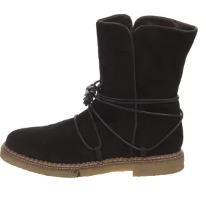 Paloma Barcelo SUEDE BOOTS MOTO BLACK LEATHER CASUAL WESTERN FREE PEOPLE SIZE 10
