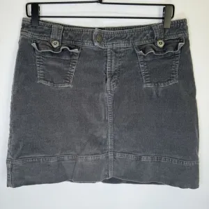 Patagonia Skirt Womens 8 Gray Corduory Mini Organic Cotton Casual Outdoor Style