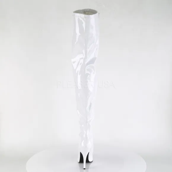 Patent Stretch Thigh High Heel Boots