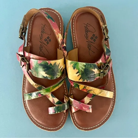 Patricia Nash Fidella Spring Multi Strappy Leather Sandals
