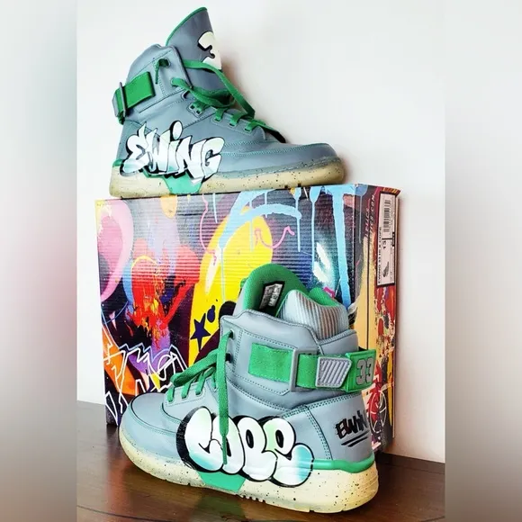 Patrick Ewing Athletics 33 HI x COPE Monument/Green/Ice Limited Edition Sneakers